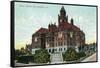Los Angeles, California - Exterior View of the Court House-Lantern Press-Framed Stretched Canvas