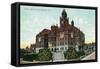 Los Angeles, California - Exterior View of the Court House-Lantern Press-Framed Stretched Canvas