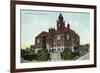 Los Angeles, California - Exterior View of the Court House-Lantern Press-Framed Art Print