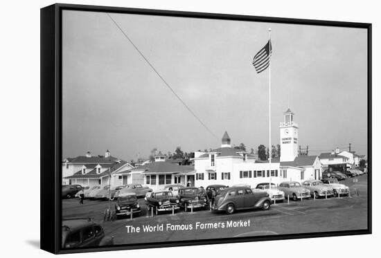 Los Angeles, California - Famous Farmers Market-Lantern Press-Framed Stretched Canvas