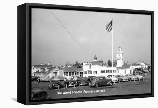 Los Angeles, California - Famous Farmers Market-Lantern Press-Framed Stretched Canvas