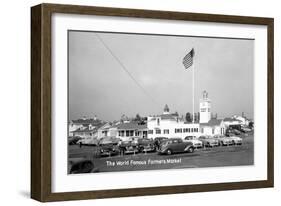 Los Angeles, California - Famous Farmers Market-Lantern Press-Framed Art Print