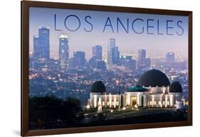 Los Angeles, California - Griffith Observatory and Skyline-Lantern Press-Framed Art Print