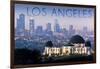 Los Angeles, California - Griffith Observatory and Skyline-Lantern Press-Framed Art Print