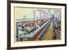 Los Angeles, California - Longest Lunch Counter in Woolworth on Broadway-Lantern Press-Framed Art Print