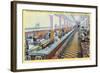 Los Angeles, California - Longest Lunch Counter in Woolworth on Broadway-Lantern Press-Framed Art Print