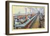 Los Angeles, California - Longest Lunch Counter in Woolworth on Broadway-Lantern Press-Framed Art Print