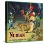 Los Angeles, California, Nubian Brand Citrus Label-Lantern Press-Stretched Canvas