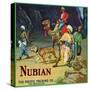 Los Angeles, California, Nubian Brand Citrus Label-Lantern Press-Stretched Canvas
