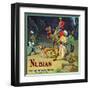 Los Angeles, California, Nubian Brand Citrus Label-Lantern Press-Framed Art Print