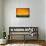 Los Angeles, California - Orange Skyline-Lantern Press-Framed Stretched Canvas displayed on a wall