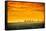 Los Angeles, California - Orange Skyline-Lantern Press-Framed Stretched Canvas