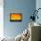 Los Angeles, California - Orange Skyline-Lantern Press-Framed Stretched Canvas displayed on a wall