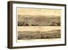 Los Angeles, California - Panoramic Map No. 2-Lantern Press-Framed Art Print