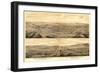 Los Angeles, California - Panoramic Map No. 2-Lantern Press-Framed Art Print