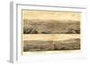 Los Angeles, California - Panoramic Map No. 2-Lantern Press-Framed Art Print