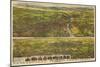 Los Angeles, California - Panoramic Map No. 5-Lantern Press-Mounted Art Print