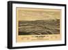 Los Angeles, California - Panoramic Map No. 7-Lantern Press-Framed Art Print