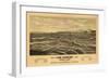 Los Angeles, California - Panoramic Map No. 7-Lantern Press-Framed Art Print