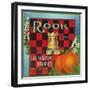 Los Angeles, California, Rook Brand Citrus Label-Lantern Press-Framed Art Print