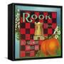 Los Angeles, California, Rook Brand Citrus Label-Lantern Press-Framed Stretched Canvas