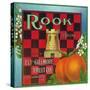 Los Angeles, California, Rook Brand Citrus Label-Lantern Press-Stretched Canvas