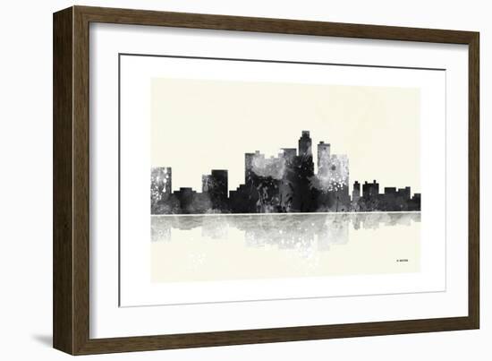Los Angeles California Skyline BG 1-Marlene Watson-Framed Giclee Print