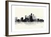 Los Angeles California Skyline BG 1-Marlene Watson-Framed Giclee Print