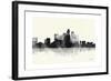 Los Angeles California Skyline BG 1-Marlene Watson-Framed Giclee Print