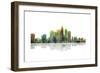 Los Angeles California Skyline BW 1-Marlene Watson-Framed Giclee Print