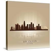Los Angeles, California Skyline City Silhouette-Yurkaimmortal-Stretched Canvas