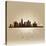 Los Angeles, California Skyline City Silhouette-Yurkaimmortal-Stretched Canvas