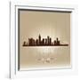 Los Angeles, California Skyline City Silhouette-Yurkaimmortal-Framed Art Print