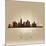 Los Angeles, California Skyline City Silhouette-Yurkaimmortal-Mounted Art Print