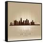 Los Angeles, California Skyline City Silhouette-Yurkaimmortal-Framed Stretched Canvas