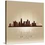 Los Angeles, California Skyline City Silhouette-Yurkaimmortal-Stretched Canvas