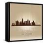 Los Angeles, California Skyline City Silhouette-Yurkaimmortal-Framed Stretched Canvas