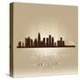 Los Angeles, California Skyline City Silhouette-Yurkaimmortal-Stretched Canvas