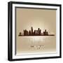 Los Angeles, California Skyline City Silhouette-Yurkaimmortal-Framed Art Print