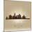 Los Angeles, California Skyline City Silhouette-Yurkaimmortal-Mounted Art Print