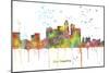 Los Angeles California Skyline MCLR 1-Marlene Watson-Mounted Giclee Print