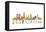 Los Angeles California Skyline Mclr 2-Marlene Watson-Framed Stretched Canvas