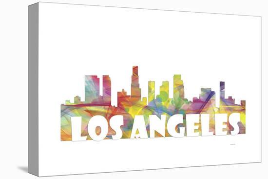 Los Angeles California Skyline Mclr 2-Marlene Watson-Stretched Canvas