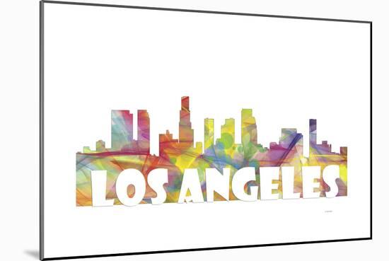 Los Angeles California Skyline Mclr 2-Marlene Watson-Mounted Giclee Print
