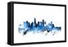 Los Angeles California Skyline-Michael Tompsett-Framed Stretched Canvas