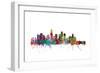 Los Angeles California Skyline-Michael Tompsett-Framed Premium Giclee Print