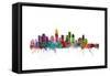 Los Angeles California Skyline-Michael Tompsett-Framed Stretched Canvas