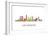 Los Angeles California Skyline-Marlene Watson-Framed Giclee Print