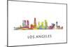 Los Angeles California Skyline-Marlene Watson-Mounted Giclee Print
