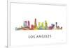 Los Angeles California Skyline-Marlene Watson-Framed Giclee Print